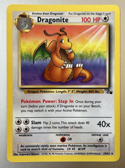 Pokemon Fossil Set Lot of 6 Non Holo Rares Pokemon TCG LP/NM Gengar Dragonite - Image 4