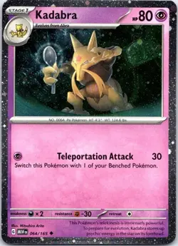 Rare Kadabra - (Cosmos Holo) Promo Pokemon 151 064/165 NM (FREE S&H) - Image 1