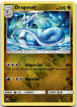 Pokemon Dragonair Dragon Majesty DRM #36/70 Uncommon Reverse Holo NM SET FILLER! - Image 1