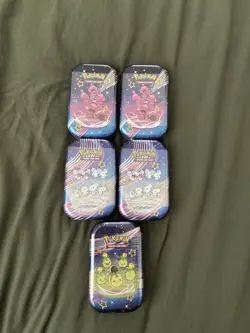 POKEMON TCG SCARLET & VIOLET PALDEAN FATES MINI TIN LOT OF 5 Assortment SEALED - Image 1