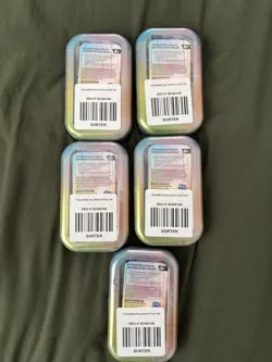 POKEMON TCG SCARLET & VIOLET PALDEAN FATES MINI TIN LOT OF 5 Assortment SEALED - Image 2