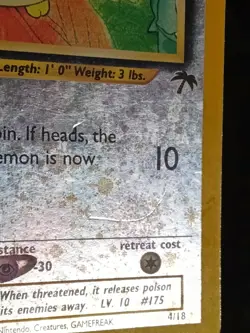 Pokemon Togepi Reverse Holo #4/18 Southern Islands Promo, MP - Image 3