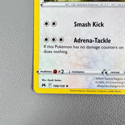 Pokemon TCG Card - Tauros 106/159 Rare | 2023 Crown Zenith | Lightly Played - Image 4