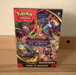 Pokemon TCG Phantasmal Flames Booster Bundle Box with 6 Booster Packs Sealed - Image 1