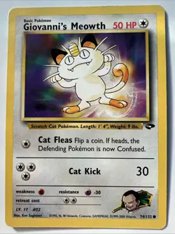 ✨ Pokemon Giovanni's Meowth (74/133) Gym Challenge - See Description - Image 2