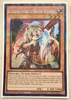 Yugioh! 1x Ghost Ogre & Snow Rabbit RA04-EN015 Collector's Rare 1st Ed NM - Image 1