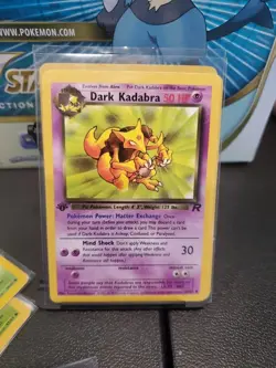 1st Edition Dark Kadabra 39/82 Team Rocket Set Rare Vintage Pokemon Card - TCG - Image 1