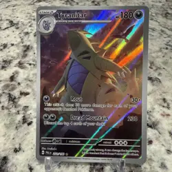 🔥 Tyranitar 222/193 Holo IR Paldea Evolved - Crease in card name - Image 1