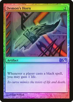 Demon's Horn FOIL Magic 2012 / M12 PLD Artifact Uncommon MAGIC CARD ABUGames - Image 1