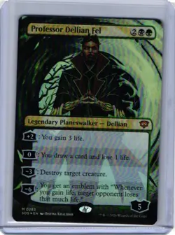 Professor Dellian Fel (Borderless) (M) Foil #283 Secrets of Strixhaven MTG NM - Image 1