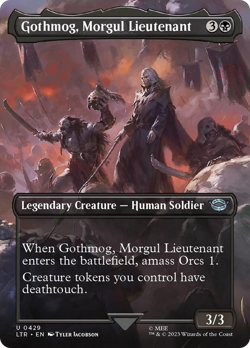 Gothmog, Morgul Lieutenant Borderless FOIL LOTR Tales of Middle-earth NM - Image 1