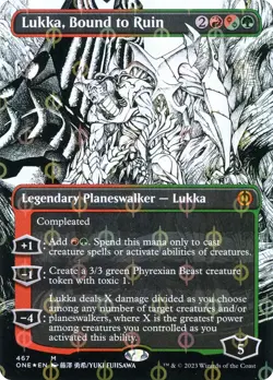 Lukka, Bound to Ruin Borderless StepandCompleat 467 FOIL ONE NM - Image 1