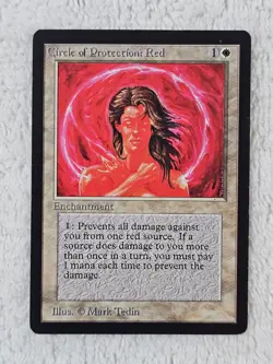 MTG Beta Circle of Protection: Red NM 1993 Vintage Old School Magic - Image 1