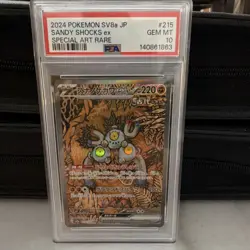 Pokemon Sandy Shocks ex 215/187 SV8a Special Art Rare PSA 10 Holo Japanese - Image 1