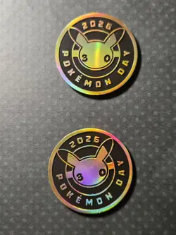 Pikachu 051 /162 Stamped 2026 Pokemon Day 30 Promo TCG With 2 Coins - Image 3