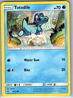 Totodile 18/73 Non Holo Shining Legends - Pokemon Card - NM - Image 1