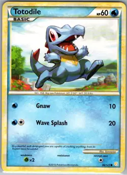 Totodile 86/123 Non Holo HeartGold SoulSilver - Pokemon Card - NM - Image 1