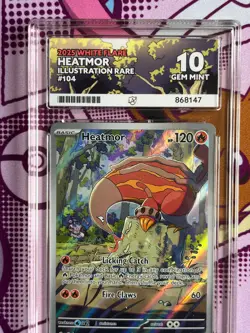 Pokemon TCG - Heatmor 104/086 - White Flare - Illustration Rare - Graded ACE 10 - Image 2