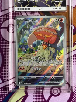 Pokemon TCG - Heatmor 104/086 - White Flare - Illustration Rare - Graded ACE 10 - Image 3