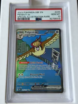 Pokemon TCG Pidgeot ex Obsidian Flames Special Illustration Rare Holo PSA 10 - Image 1
