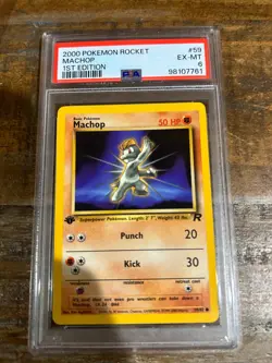 Pokemon 2000 Rocket MACHOP 1ST Edition #59 PSA 6 RARE - Image 1