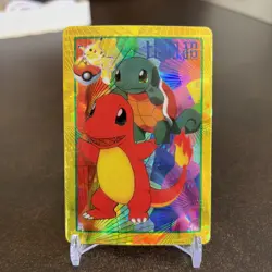 Charmander Squirtle Sticker Pokemon Vending Holo Prism - Image 1