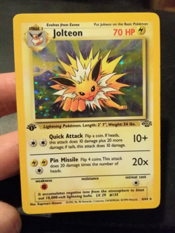 Pokemon Jolteon 4/64 JU Jungle Holo Rare 1st Edition Eng - Image 1