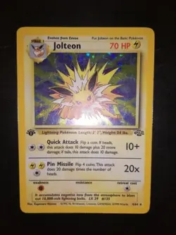 Pokemon Jolteon 4/64 JU Jungle Holo Rare 1st Edition Eng - Image 3