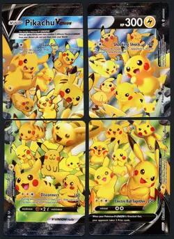 Pikachu V-Union Set - 4 NM Holo Promos - Pokemon SWSH139 SWSH140 SWSH141 SWSH142 - Image 1