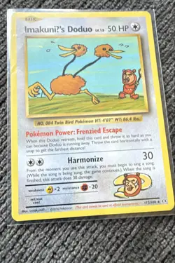 “Imakuni’s Doduo 112/108 Secret Rare XY Evolutions Pokemon NM Funny Card” - Image 1