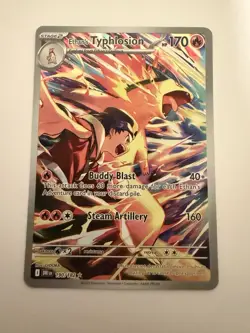Pokemon TCG Destined Rivals Ethan's Typhlosion Illustration Rare Card 190/182 - Image 1