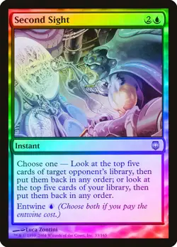 Second Sight FOIL Darksteel PLD Blue Uncommon MAGIC GATHERING CARD ABUGames - Image 1