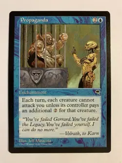 1X SP MTG Magic The Gathering Propaganda Tempest Uncommon Vintage Card - Image 1