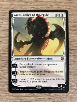 Ajani Caller of the Pride MTG Magic Gathering Card NM Mint Starter Commander SCD - Image 1