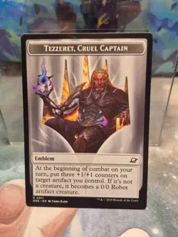 0011 Tezzeret, Cruel Captain Emblem Token 0010 Robot Edge of Eternities MTG Card - Image 1