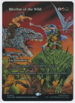 Rhythm of the Wild (Borderless) 12 TMNT MTG Source Material M Foil NM - Image 1