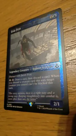 MTG Magic the Gathering Assassin's Creed Evie Frye Etched Foil 192 Rare NM - Image 3
