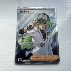 N’s Plan 163/086 Black Bolt Pokemon TCG Card EN NM Full Art Trainer - Image 1
