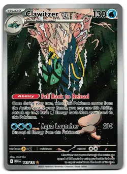Clawitzer 141/132 - 🌊 Mega Evolution Illustration Rare Pokemon TCG 🖤 - NM - Image 1