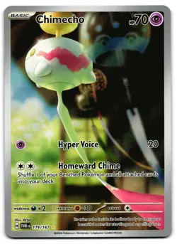Chimecho 179/167 - 🌊 Twilight Masquerade Illustration Rare Pokemon TCG 🖤 - LP - Image 1