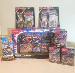 Pokemon Mega Evolutions MIXED LOT Booster Box+Mega Lucario+Blister Pks w/Promo - Image 5