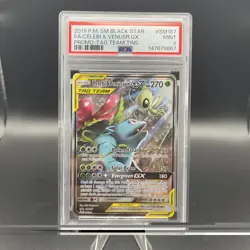 PSA 9 MINT 2019 POKEMON BLACK STAR PROMO #SM167 CELEBI VENUSAUR GX TAG TEAM TINS - Image 1