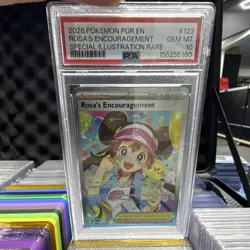 Pokemon Rosa's Encouragement 123/088 Me03 Special Illustration Rare Holo PSA 10 - Image 1
