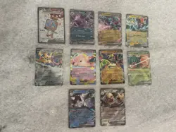 Lot of 10 Pokemon TCG EX Holo Ultra Rares Including Mega Clefable, Mega Zygarde - Image 1