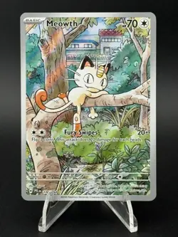 Meowth Illustration Rare 106/094 Pokemon Phantasmal Flames English Near Mint 106 - Image 1