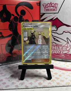 Cynthia & Caitlin Reverse Holo - 189/236 - Cosmic Eclipse Pokemon 2019 - Image 1