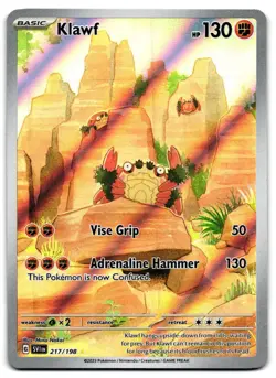 Klawf 217/198 - 🌊 Scarlet & Violet Illustration Rare Pokemon TCG 🖤 - LP - Image 1