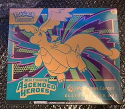 1X POKEMON CENTER ETB🔥MEGA ASCENDED HEROES 🩵💛 ELITE TRAINER BOX GSP - Image 1