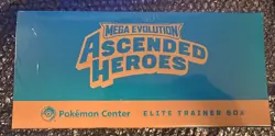 1X POKEMON CENTER ETB🔥MEGA ASCENDED HEROES 🩵💛 ELITE TRAINER BOX GSP - Image 4