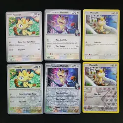 Meowth Pokemon Card Collection Set of 21 Card Lot Bundle - Image 1